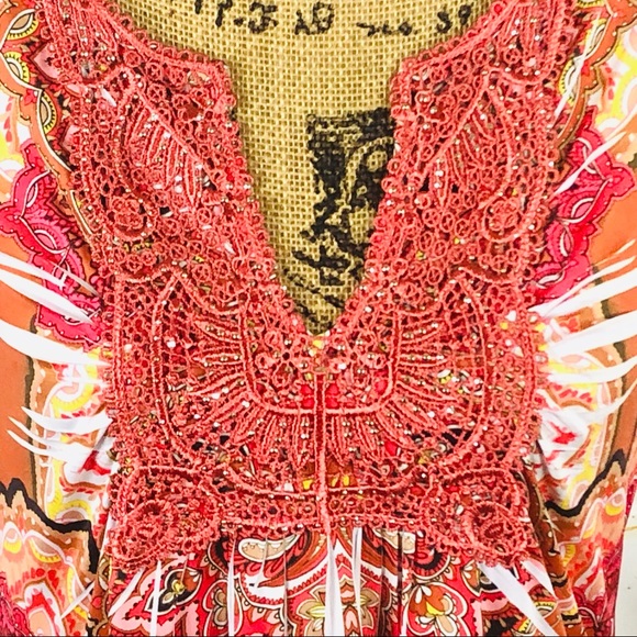 OneWorld women’s BoHo Tunic Top  size medium - Picture 3 of 6